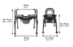 Silla de ducha, con orinal, y silla de wc ajustable kmina
