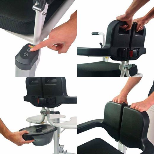 Silla de Ducha transferéncia y WC baño  Moovy ELÉCTRICA
