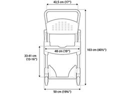 SILLA DE DUCHA Y WC "CLEAN" ABERTURA DELANT. 49 CM