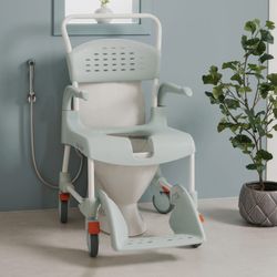 SILLA DE DUCHA Y WC "CLEAN" ABERTURA DELANT. 49 CM