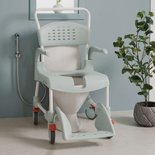 SILLA DE DUCHA Y WC "CLEAN" ABERTURA DELANT. 49 CM
