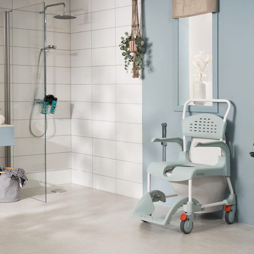 SILLA DE DUCHA Y WC "CLEAN" ABERTURA DELANT. 49 CM