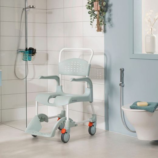 SILLA DE DUCHA Y WC "CLEAN" ABERTURA DELANT. 49 CM