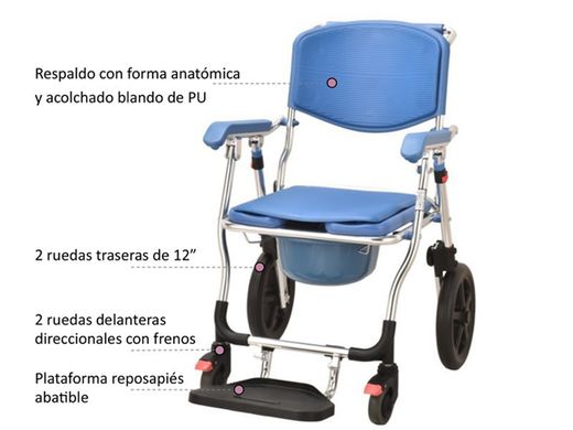 Silla de ducha y WC plegable ADAS