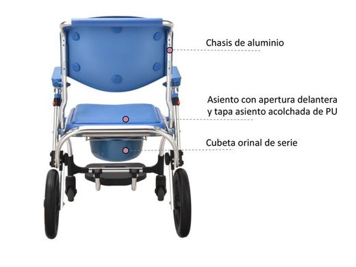 Silla de ducha y WC plegable ADAS