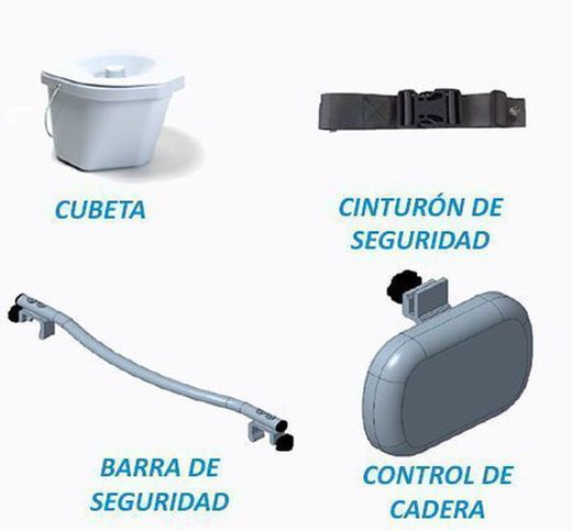 Silla de ducha y wc Pluo con ruedas