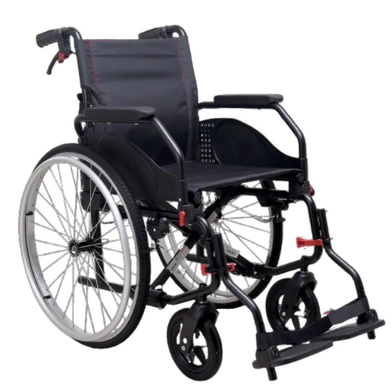 Silla de ruedas aluminio frenos acompañante,Latina Compact Red 43 / REDUCIDO 10%