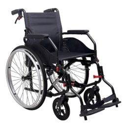 Silla de ruedas aluminio frenos acompañante,Latina Compact Red