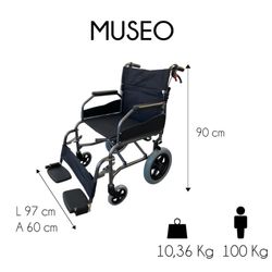 Silla de ruedas aluminio mini transfer plegable economica,museo