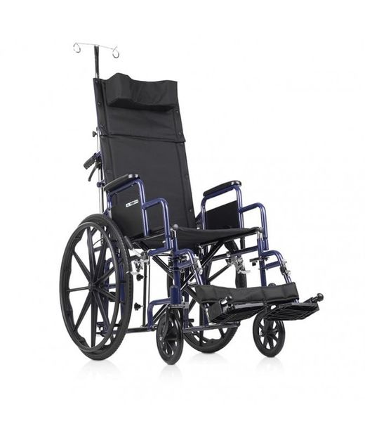 Silla de ruedas de acero plegable con respaldo reclinable PC 15/151