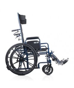 Silla de ruedas de acero plegable con respaldo reclinable PC 15/151