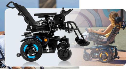 Silla de ruedas eléctrica compacta reclinable y basculante Atlantik