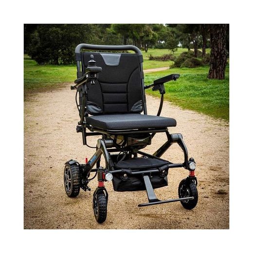 Silla de ruedas eléctrica libercar alma plegable de fibra de carbono