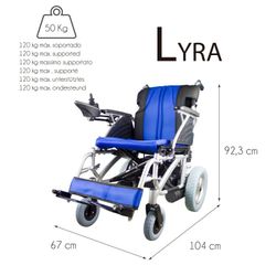 Silla de ruedas eléctrica de Aluminio Plegable Lyra