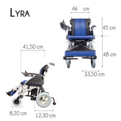 Silla de ruedas eléctrica de Aluminio Plegable Lyra