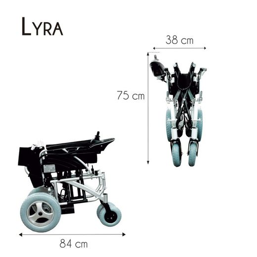Silla de ruedas eléctrica de Aluminio Plegable Lyra