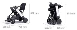 Silla de ruedas eléctrica whill model f con plegado vertical de Wellell