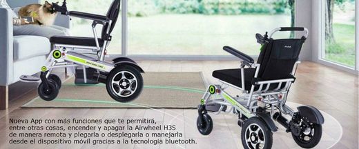 Silla de ruedas electronica con plegado automatico y control remoto airwheel H3T