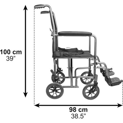 Silla de ruedas ligera super extrecha para interiores