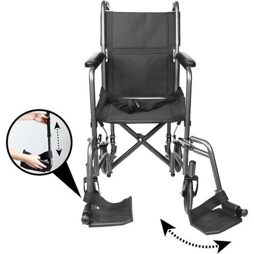 Silla de ruedas ligera super extrecha para interiores