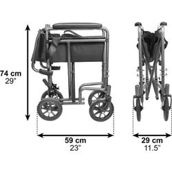 Silla de ruedas ligera super extrecha para interiores
