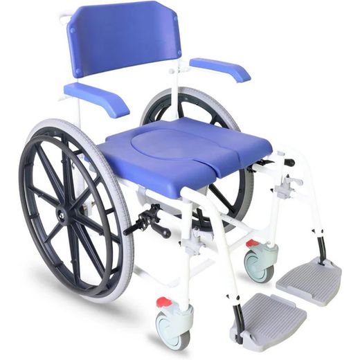 Silla de Ruedas para Ducha Autopropulsable con Inodoro de kmina