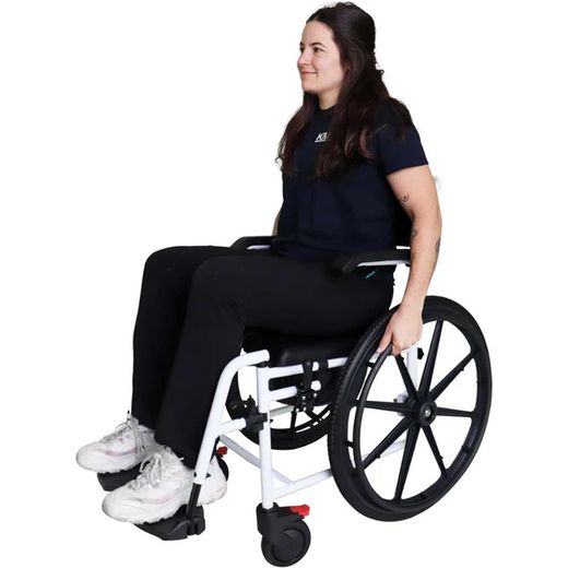 Silla de Ruedas para Ducha Autopropulsable con Inodoro de kmina