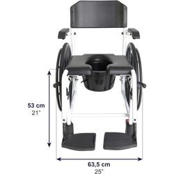 Silla de Ruedas para Ducha Autopropulsable con Inodoro de kmina