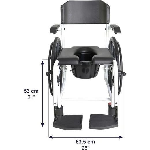 Silla de Ruedas para Ducha Autopropulsable con Inodoro de kmina