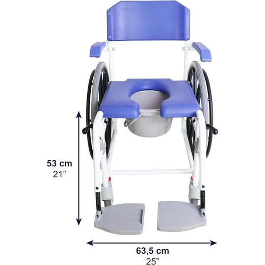 Silla de Ruedas para Ducha Autopropulsable con Inodoro de kmina