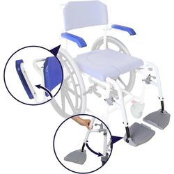 Silla de Ruedas para Ducha Autopropulsable con Inodoro de kmina