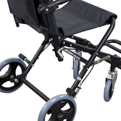 Silla de ruedas para tránsito Plegable de Aluminio negro Saturno