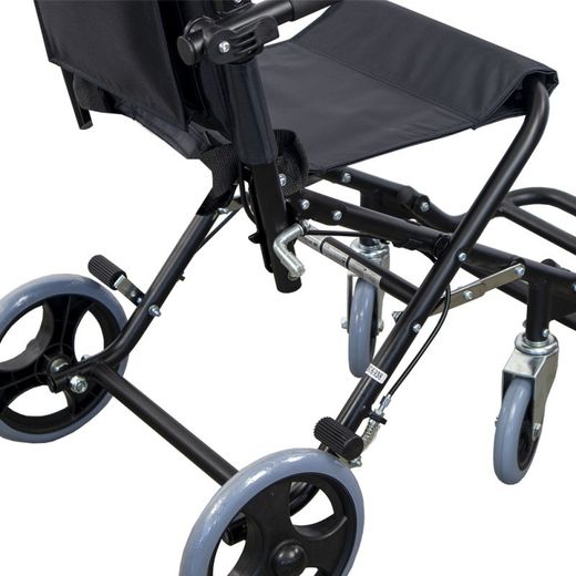 Silla de ruedas para tránsito Plegable de Aluminio negro Saturno
