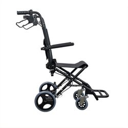 Silla de ruedas para tránsito Plegable de Aluminio negro Saturno