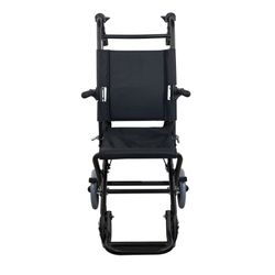Silla de ruedas para tránsito Plegable de Aluminio negro Saturno