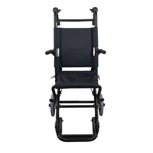 Silla de ruedas para tránsito Plegable de Aluminio negro Saturno