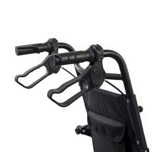 Silla de ruedas para tránsito Plegable de Aluminio negro Saturno