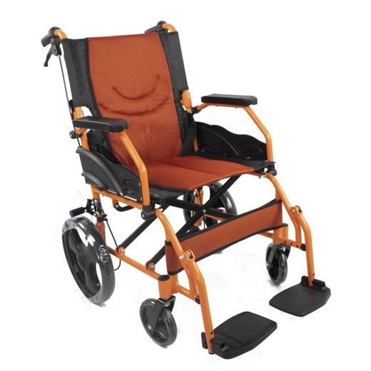 Silla de ruedas, Plegable de Aluminio Freno en manetas Pirámide