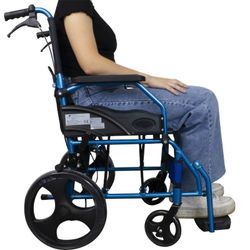 Silla de ruedas, Plegable de Aluminio Freno en manetas Pirámide