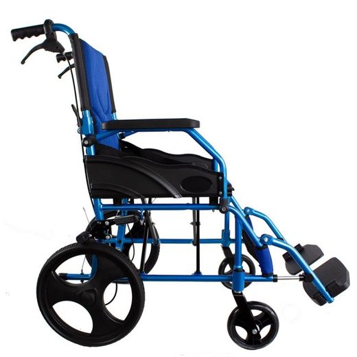 Silla de ruedas, Plegable de Aluminio Freno en manetas Pirámide