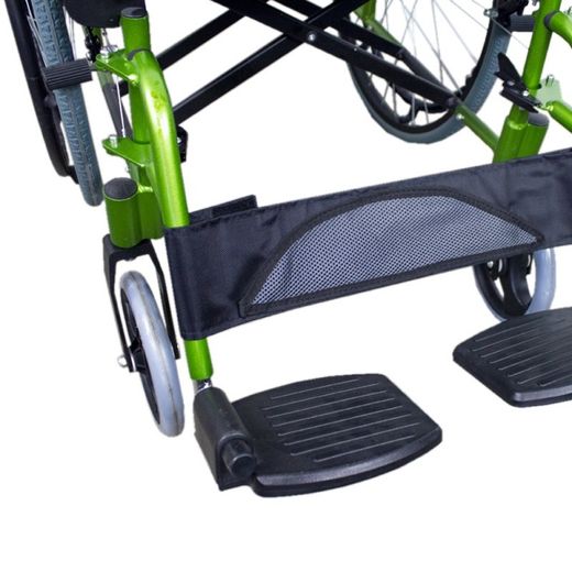Silla de ruedas plegable de Aluminio  Respaldo partido  Bolonia