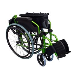Silla de ruedas plegable de Aluminio  Respaldo partido  Bolonia
