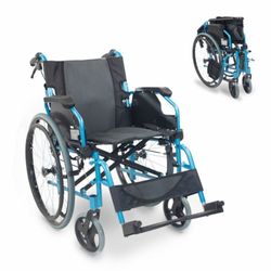 Silla de ruedas plegable de Aluminio  Respaldo partido  Bolonia