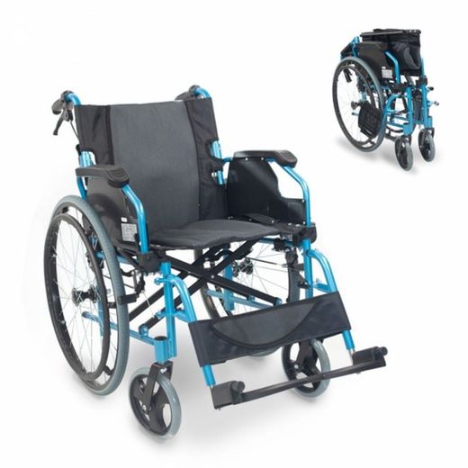 Silla de ruedas plegable de Aluminio  Respaldo partido  Bolonia