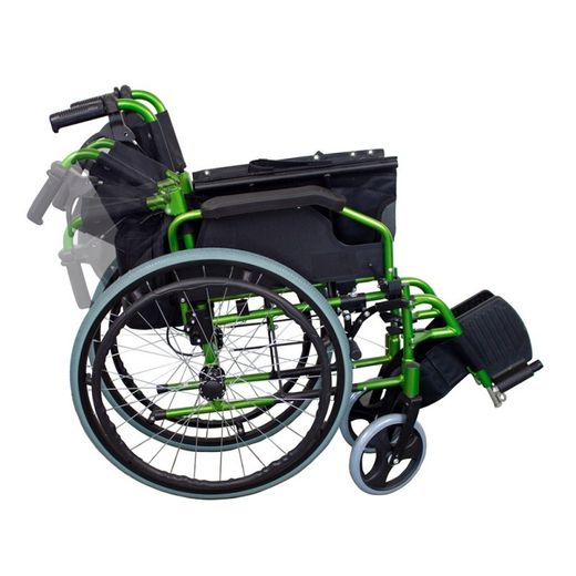 Silla de ruedas plegable de Aluminio  Respaldo partido  Bolonia