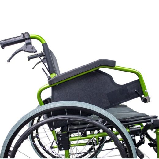 Silla de ruedas plegable de Aluminio  Respaldo partido  Bolonia
