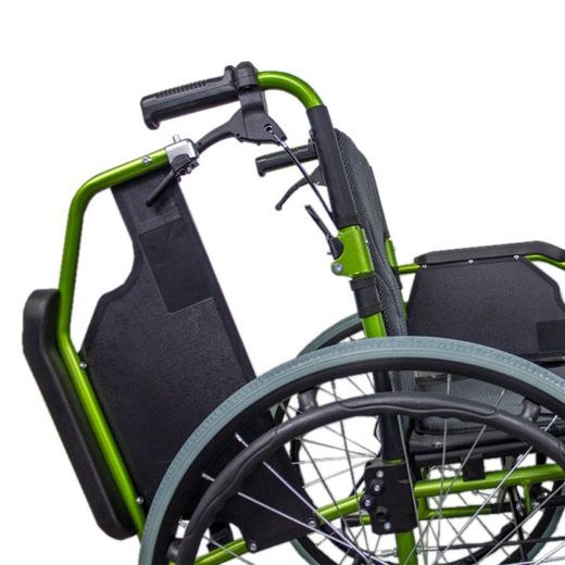 Silla de ruedas plegable de Aluminio  Respaldo partido  Bolonia