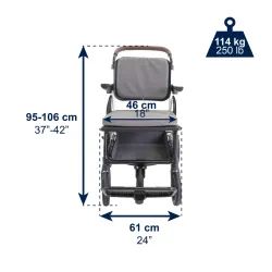 Silla de Ruedas Plegable y Ligera, Ruedas Transporte Kmina Pro