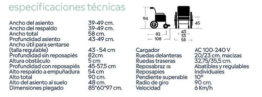 Silla eléctrica todoterreno reclinable y basculante Tron