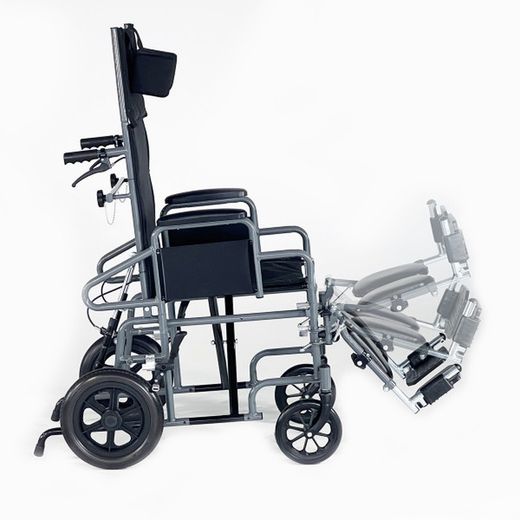 Silla plegable con respaldo reclinable